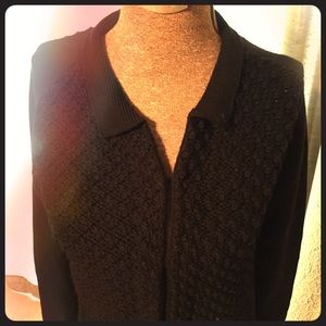 S’ Max Mara Long Black Cardigan